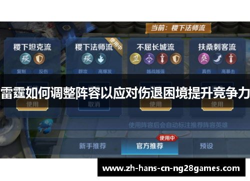 雷霆如何调整阵容以应对伤退困境提升竞争力